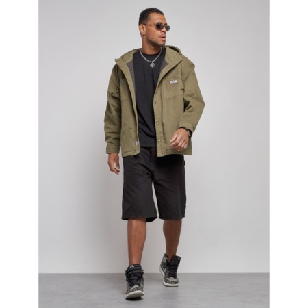 Jeaning male jacket, size 54, khaki color-10