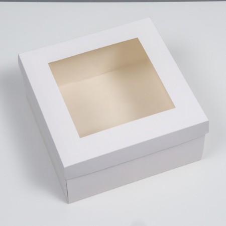 The box is folding, the lid is, with the window, white, 25 x 25 x 12 cm-1