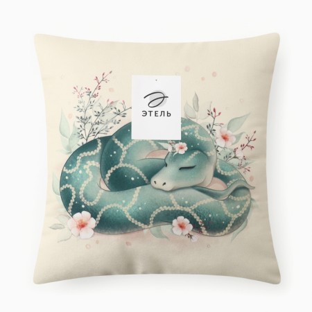 Ethel Pill "Sleepy Snake" 40x40 cm, 100% p/e, velor-4
