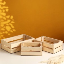 A set of wooden boxes 