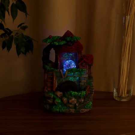 Fountain "Big House with the Stairs" 25x15 cm (with backlight)-2