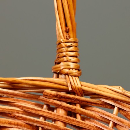 Wicker basket, willow, 29 x 29 x 19 x 45 cm, brown-2