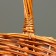 Wicker basket, willow, 29 x 29 x 19 x 45 cm, brown