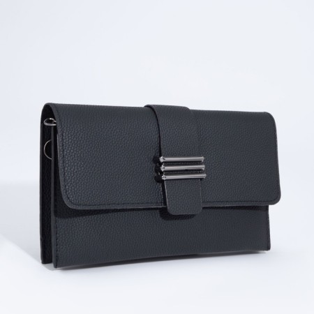 Bag-clate on magnet, long belt, black color-2