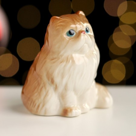 Souvenir "Sitting Persian Cat", 5.5x5x4.5 cm, porcelain color mix-1