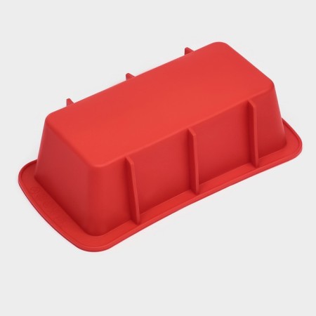 Baking uniform “Bread”, silicone, 16.5 × 8.3 × 5.3 cm, intra -size 14.5 × 6.3 × 5.3 cm, red color-1