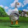 Garden Figure "Screaming Goose" 18x20x44cm