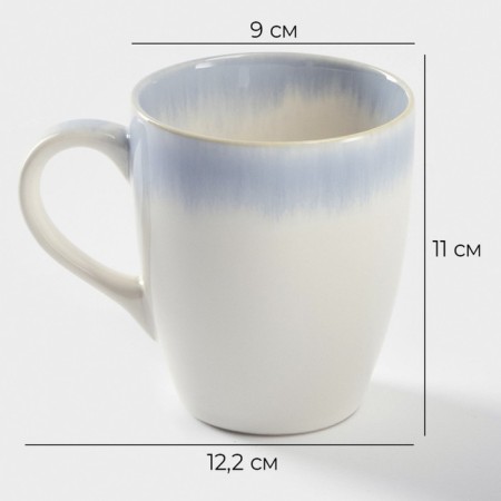 Porcelain mug Magistro "Paveti", 350 ml, blue color-2