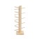 Glasses stand, 5 seats, h = 36 cm, wood, brown color
