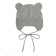 A cap on ties with ears Children's Amarobaby Pure Love Bear, with a lining, size 46-48 cm, color gray color