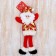 Soft suspension "Santa Claus in a shiny suit, long legs" 8x26 cm, red
