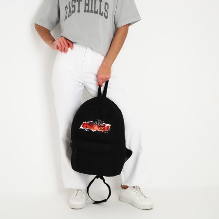School Youth Backpack "Anime", 29x12x37, lightning department, n/pocket, black-6