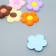 Decor for creativity rubber "Puff flower" set 10 pcs mix 3.8x3.8 cm
