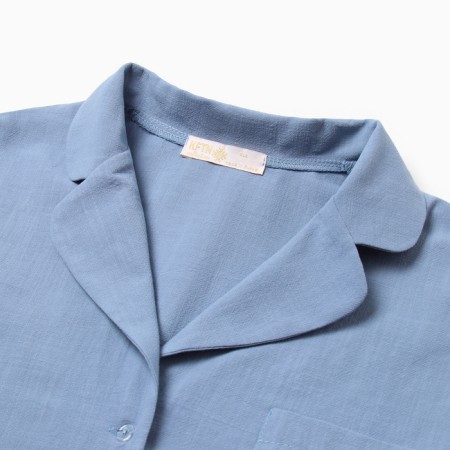 Пижама женская (рубашка и брюки) KAFTAN "Basic" р.48-50, голубой-7