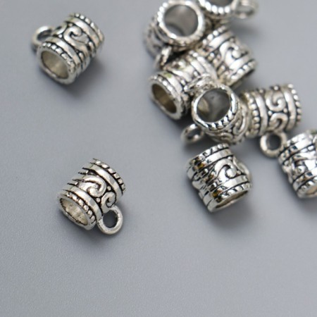 Bale (holder of d/kulon) Metal d/creativity "Maya" silver G101B607 1.1x0.8 cm