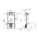 Installation Alcadrain AM101/1120-4: 1 RU for the toilet, with a black matte cliff M678