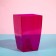 Pot for orchids, 2 l, 12.5 × 19.5 cm, plastic, transparent raspberry