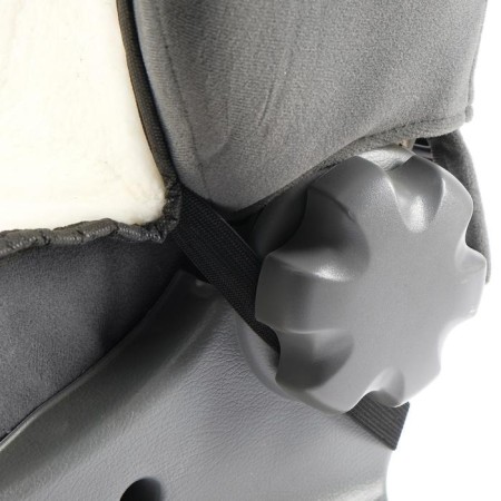 Nabbage in the front seat, artificial fur, size 55 x135 cm, white-1