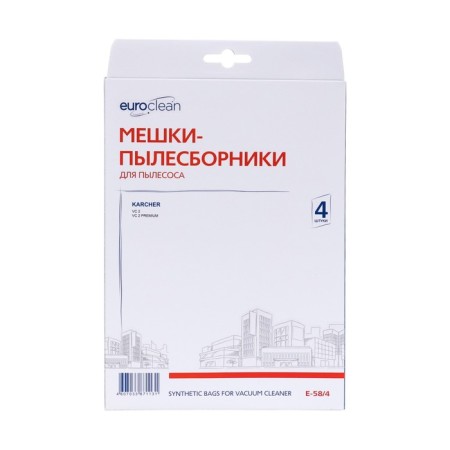 E-58/4 EuroClean bag synthetic for a vacuum cleaner, 4 pcs-2