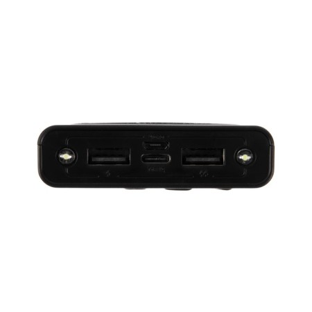 External battery 485, 10000 mAh, Type-C/Lightning/MicroUSB cables, lantern, black-6