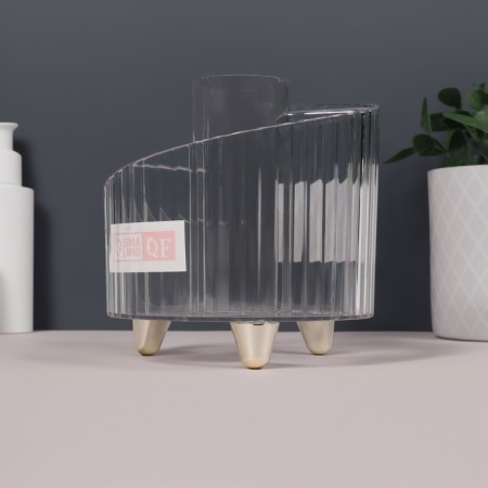 Organizer for storing cosmetics "Cristal", 4 sections, d = 12 × 12.5 cm, the color is transparent-5