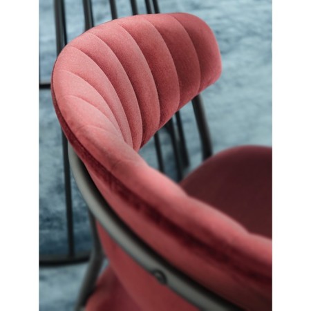 Stefany chair, 515 × 600 × 785 mm, velor, wine color-2