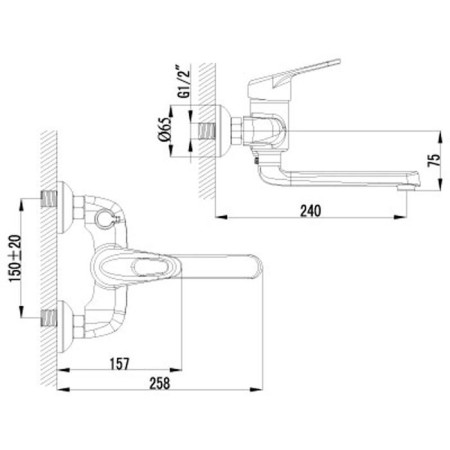 Bath mixer Lemark Luna LM4114C-1