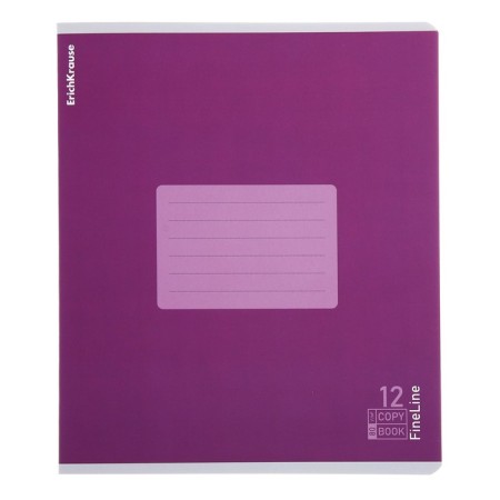 Notebook 12 sheets in the Erichkrause "Fineline", matte lamination, an offset block 100%, mix-3