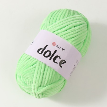 Yarn "Dolce" 100% micropoliester 120m/100g (850 bright salad)-1