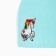 A hat for a girl is two-layer, mint color/unicorn, size 50-54