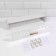 Organizer for storage, hinged, 1 section, with an adhesive base and hooks, 38.7 × 8.5 × 6.5 cm, translucent/white color