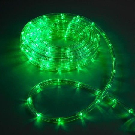 Luazon Lighting 10 mm light cord, IP65, 10 m, 24 LED/m, 220 V, 8 modes, Green glow