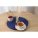 Serving napkin on the table "Lana", d = 38 cm, blue color