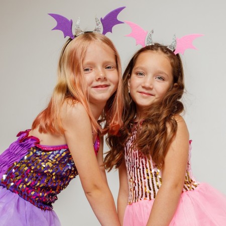 Carnival set "Dragon": purple dress, rim-9