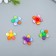 Decor for creativity rubber "Multi -colored chamomile" set 15 pcs mix 2.5x2.5 cm