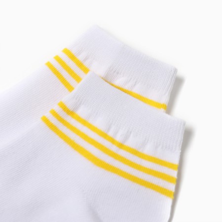 Women's socks, white/yellow color, rr 23-1