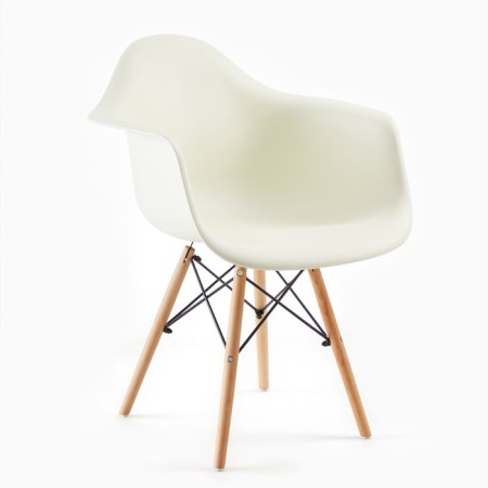 The armchair "Eames" is white