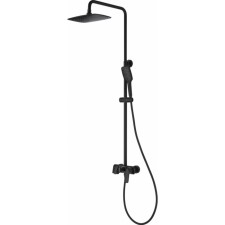 Душевая система RUSH Nevis NE1735-40Black, тропический душ, душевой набор, латунь, черный