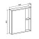 Bathroom mirror "Eco 60" Scandinavian oak, 12 x 60 x 65 cm