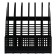 Settlement, vertical, line, 6 departments, black