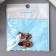 Decor for creativity plastic "drop with golden flowers" Rubin Crystal 2x1.2 cm