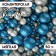 Sprinking confectionery with a soft center "Brill": blue, silver, 50 g