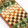 Wooden backgammon with checkers "Wolf", board game, 40 x 40 cm