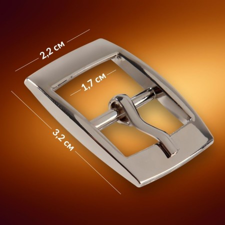 A belt buckle, 3.2 × 2.2 cm, 17 mm, silver color-1