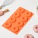 The form for baking the share “Sweets. Polo with sesame seeds”, silicone, 28.5 × 17 cm, 8 cells (D = 6.3 cm), Mix color