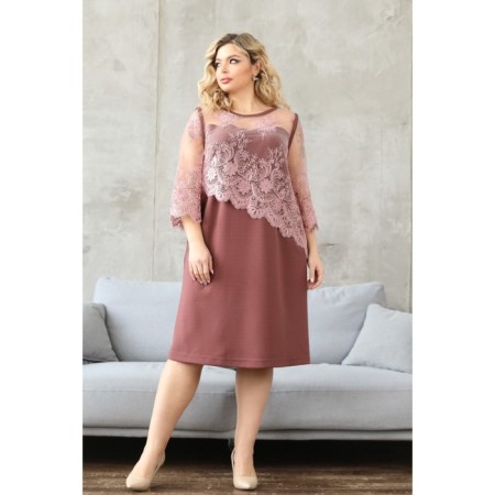 Women's dress, size 54, pink color-11