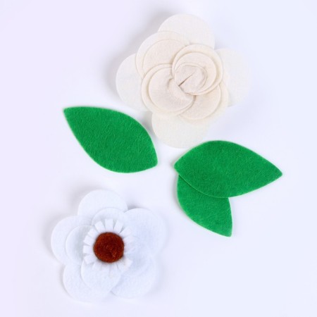 Set for creativity: Decor made of felt and a set of beads "Flower inspiration"-2