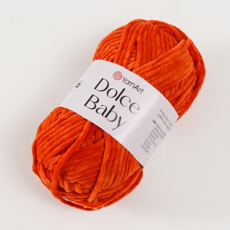 Yarn "Dolce Baby" 100% micropoliester 85m/50 g (778 terracotta)-1