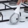 Brush for cleaning dishes and gril grilles Raccoon, circle, 19 × 5.5x2 cm, white color