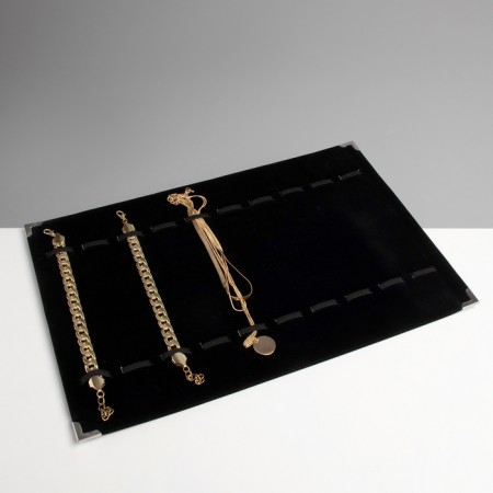 Strack for jewelry 10 departments, 39 × 27 × 1, black color-1